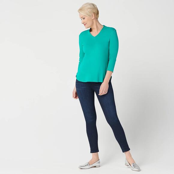 ISAAC MIZRAHI Knit Top 3/4 Sleeve - Picture 6 of 6